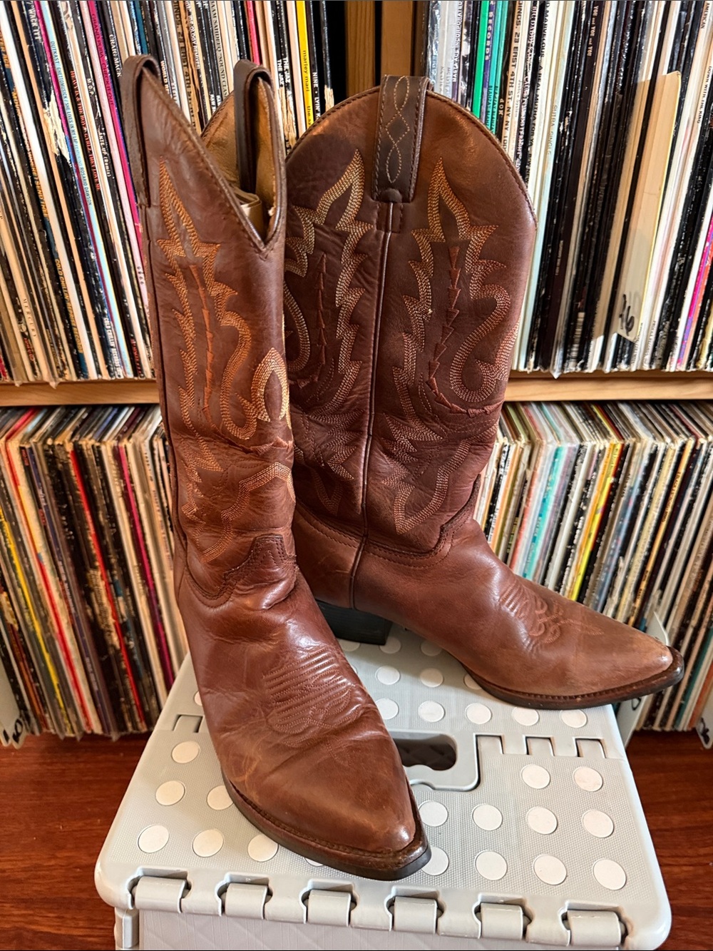 Justin Boots Brown Leather Western Cowboy Boots
